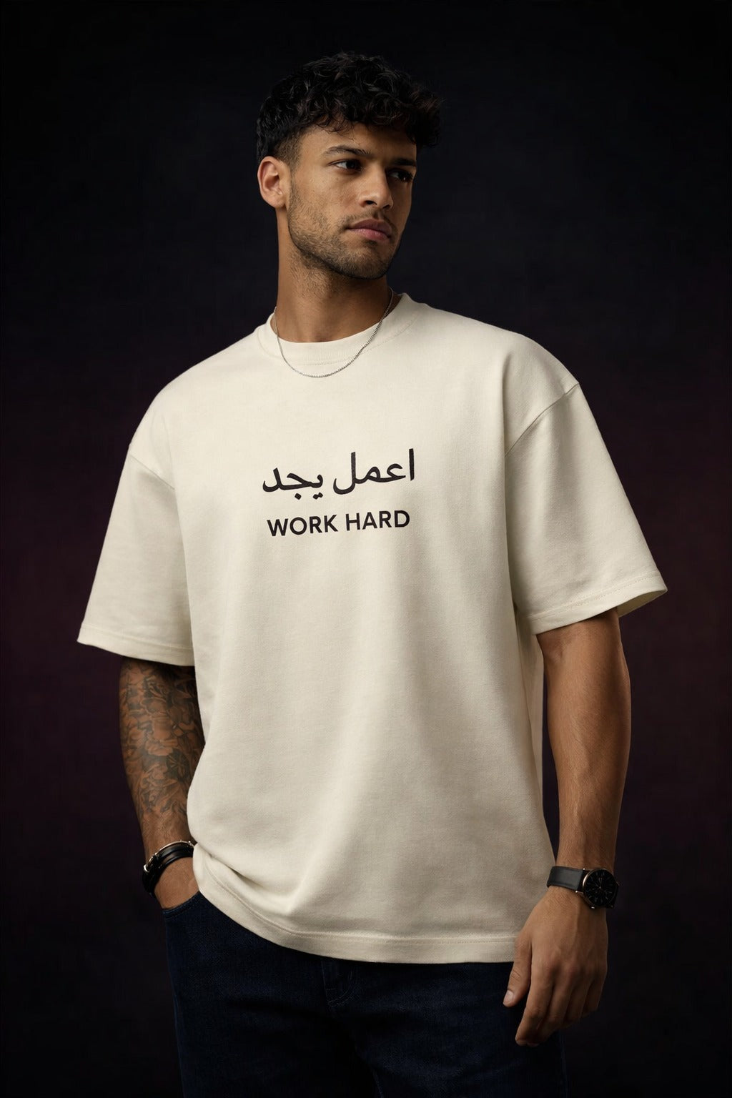 Work Hard oversized tee